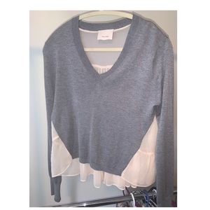 Gray and pink sweater